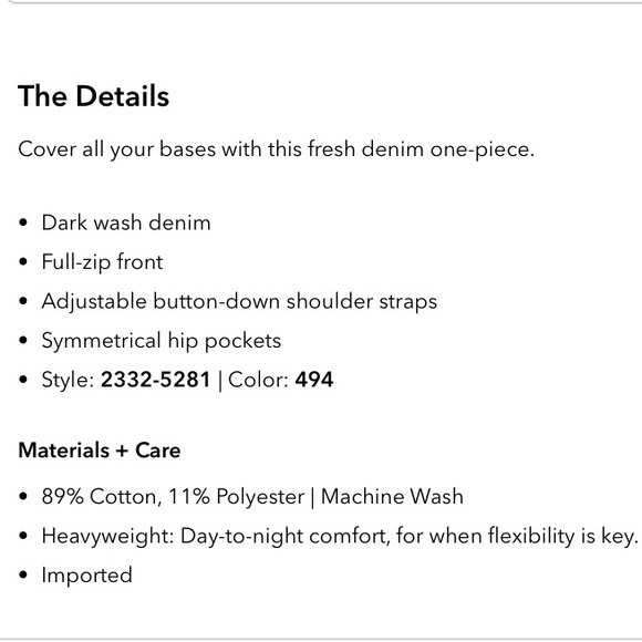 AE Zip Front Denim Overall Dress - Picture 7 of 7